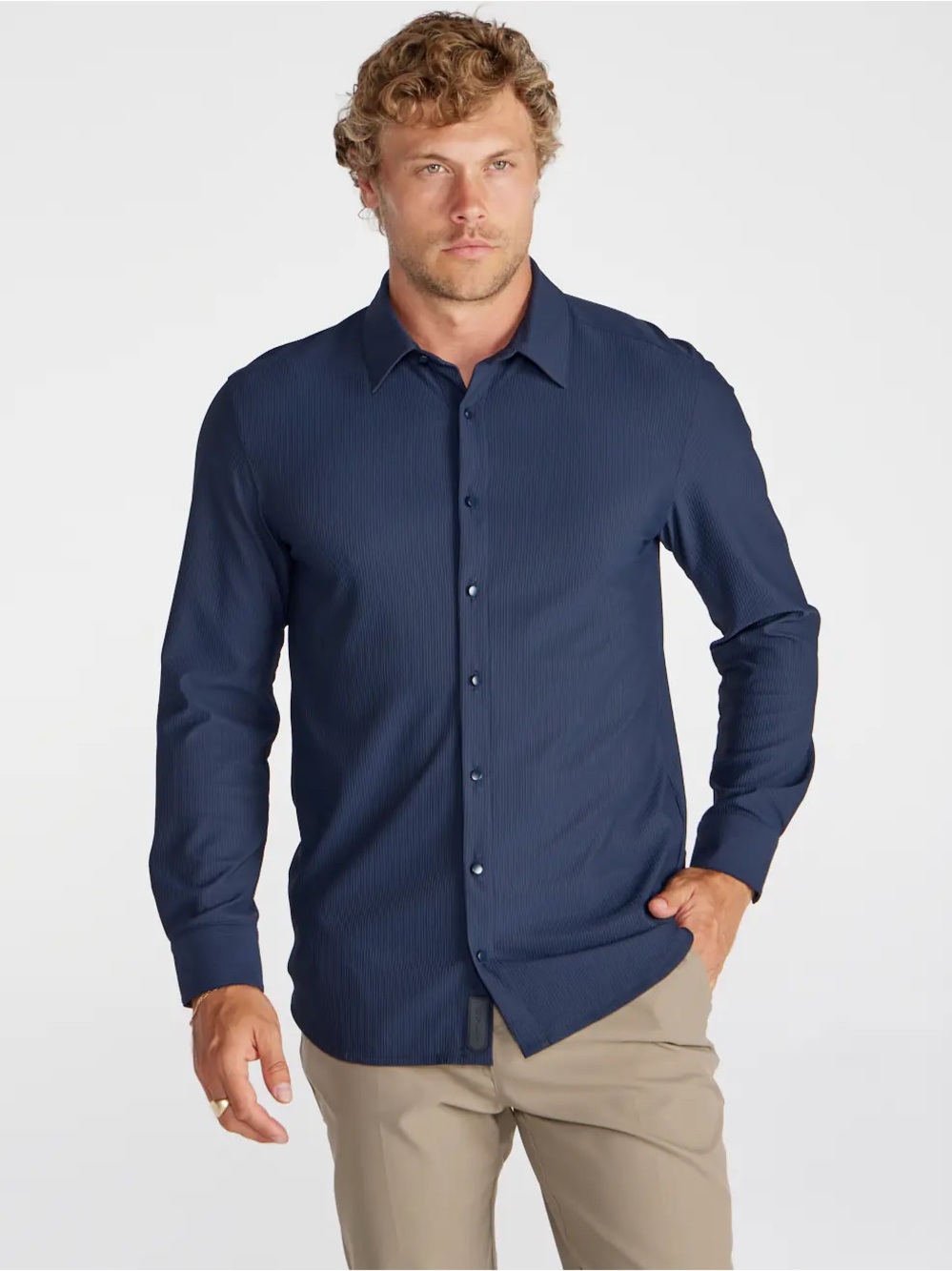 BYLT Basics Men's Navy Long-Sleeve Dress Shirt XL never worn